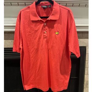 Masters‎ Collection Golf Polo Shirt Red Augusta National Logo Size Large